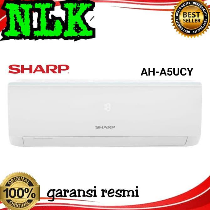 Ac Sharp Ah-A5Ucy +Pasang+Instalasi Pipa Breket- 1/2 Pk Turbo Cool R32