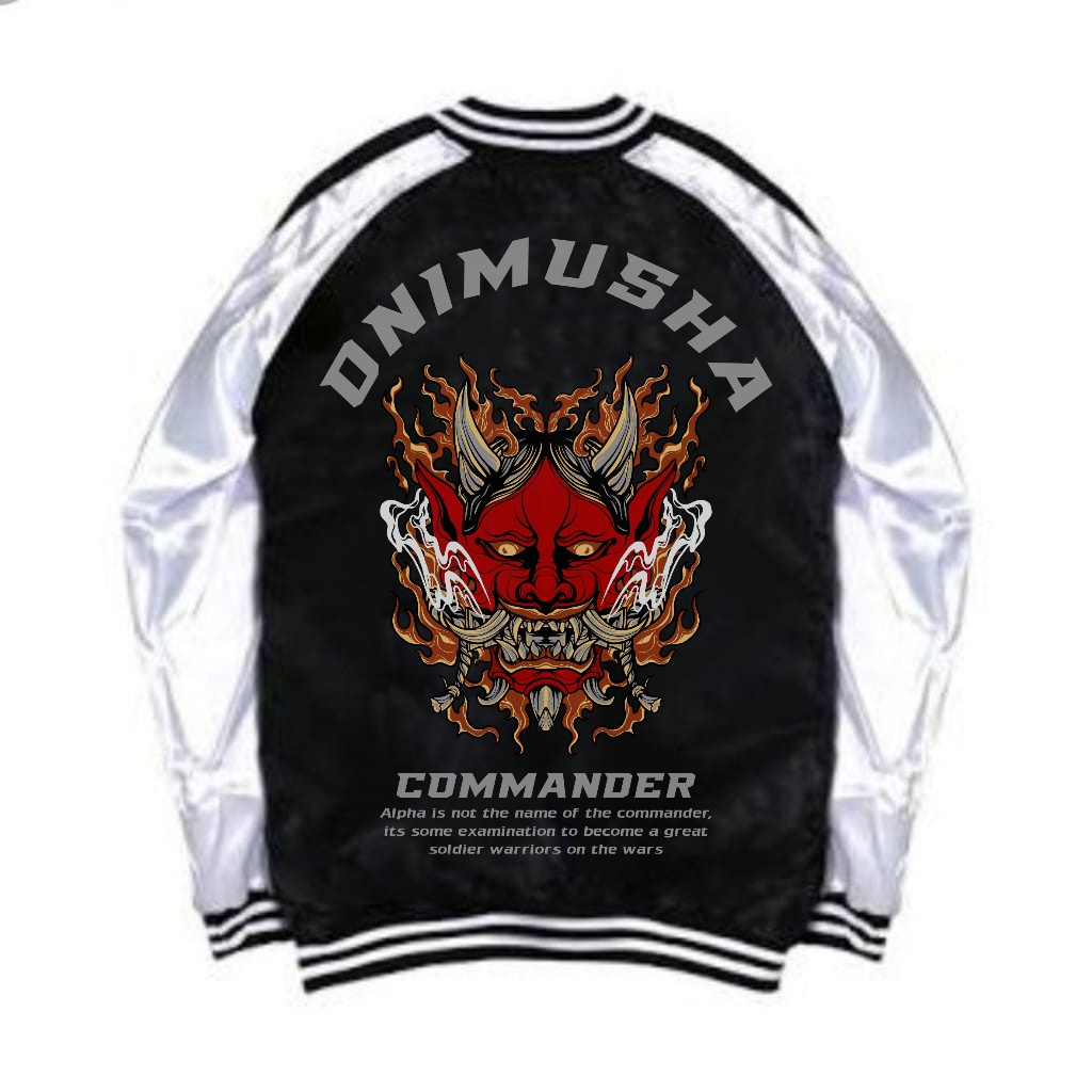 Jaket Baseball Sukajan Onimusaha / Jaket Sukajan Anime Cosplay Jepang Pria Wanita