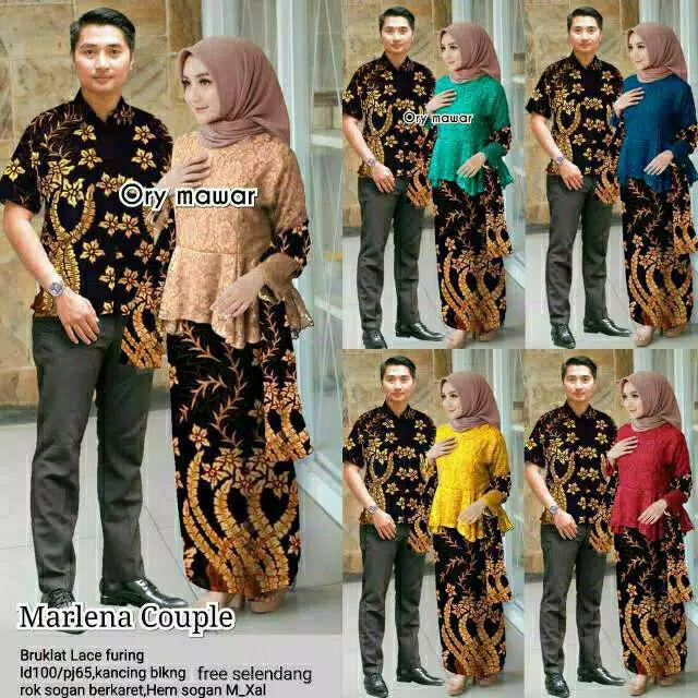 Tasyananu_batik Couple Marlena Couple / Couple Selendang Brokat Marlena