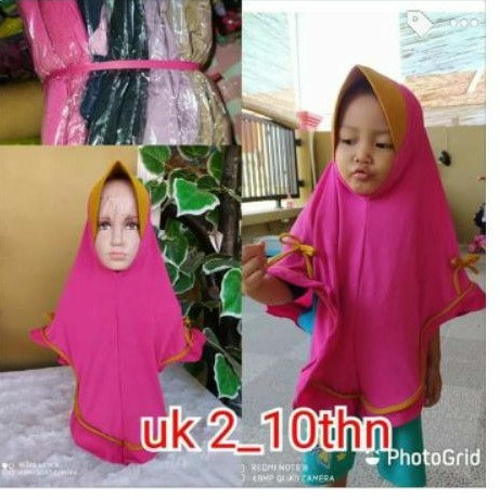 kerudung instan anak Syiria plisket hijab anak TK SD paud