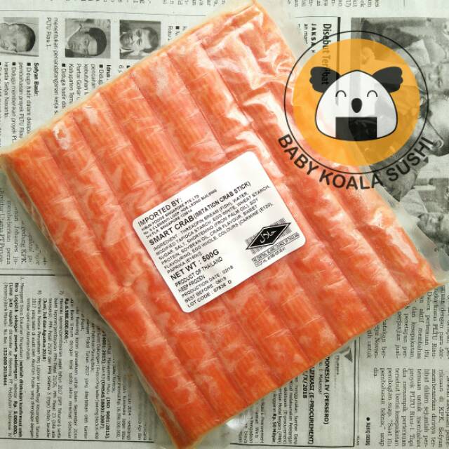 DAITSABU Crabstick Kani Suwir 10 pcs Halal │ Crab Stick for Kani Salad Ramen Shabu-shabu