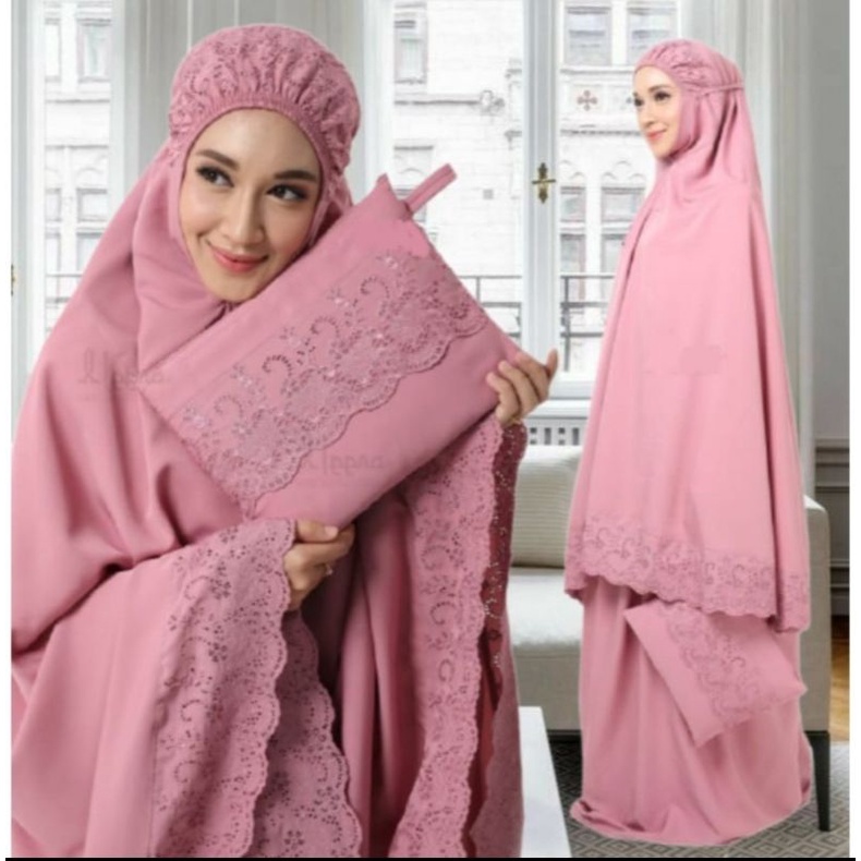 mukena siti khadijah bordir original free tas mukena katun khadijah pasteleena jumbo