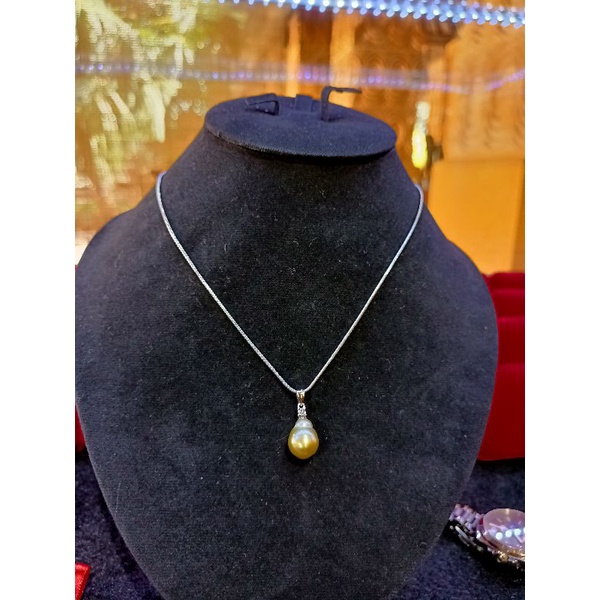 Kalung mutiara laut | liontin mutiara laut| MUTIARA LOMBOK ASLI kalung perak mutiara