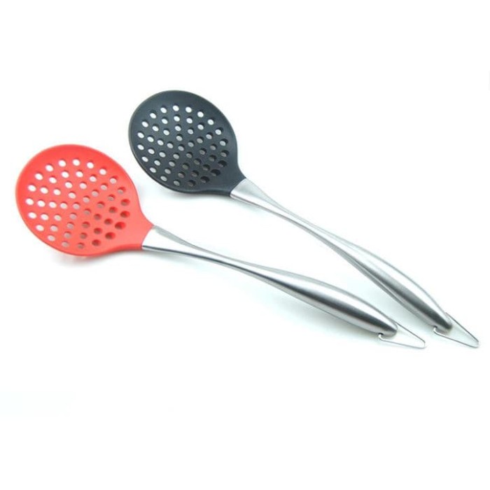 Colander Spatula Silicone Stainless Premium Sodet Sutil Food Grade