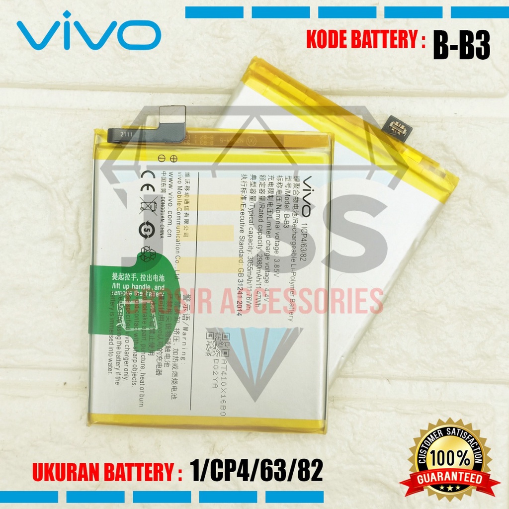 Baterai Battery Original VIVO B-B3 &amp; BB3 &amp; B-B7 &amp; BB7 For Type HP V5+ &amp; V5 Plus &amp; Vivo X9 &amp; Vivo X9i &amp; Vivo X9S &amp; Vivo X9+ &amp; Vivo X9 Plus