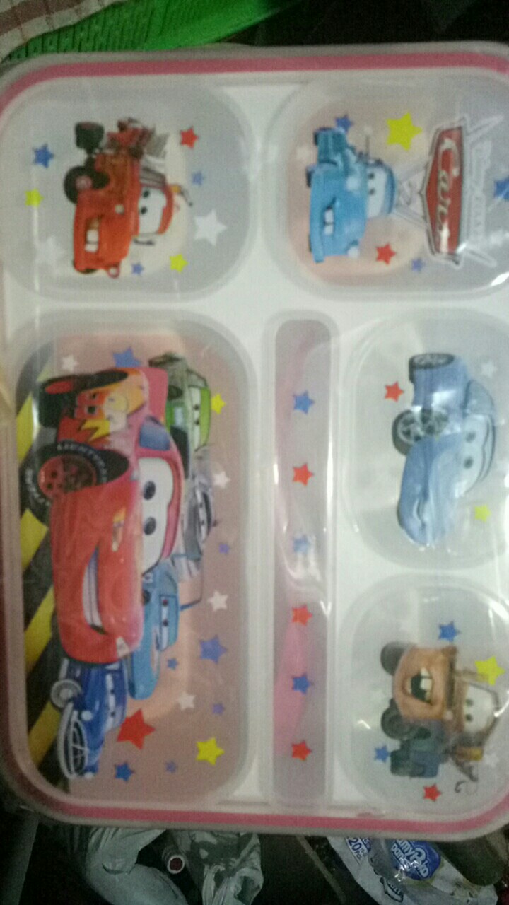 Kotak Makan Lunch Box Sekat 6 Karakter Hello Kitty Little Pony Frozen - Doraemon