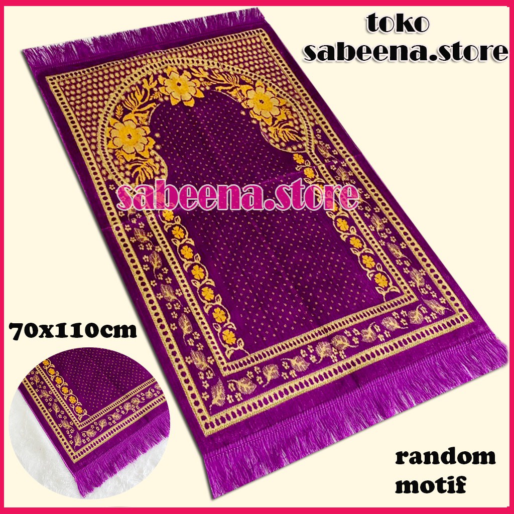 Sabeena Store - Sajadah Turki Turkey Jumbo Besar Bulu Tebal Motif 70 cmx110 cm Premium Murah
