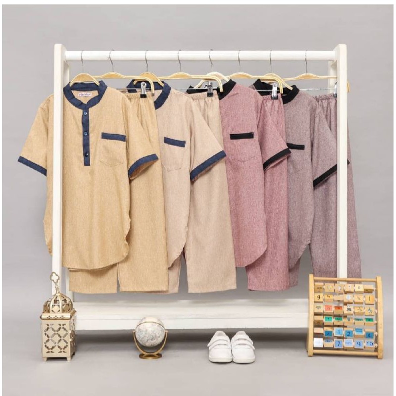 SET KURTA ANAK BOBOKIDS / BAJU MUSLIM ANAK LAKI LAKI / SETELAN KOKO ANAK / SET KURTA ZAINAL MADINA