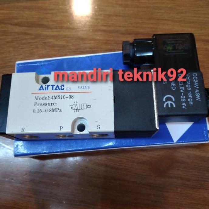 Solenoid Valve 4m310 08 / 4m310-08 Airtac 220v ac/ 24v dc