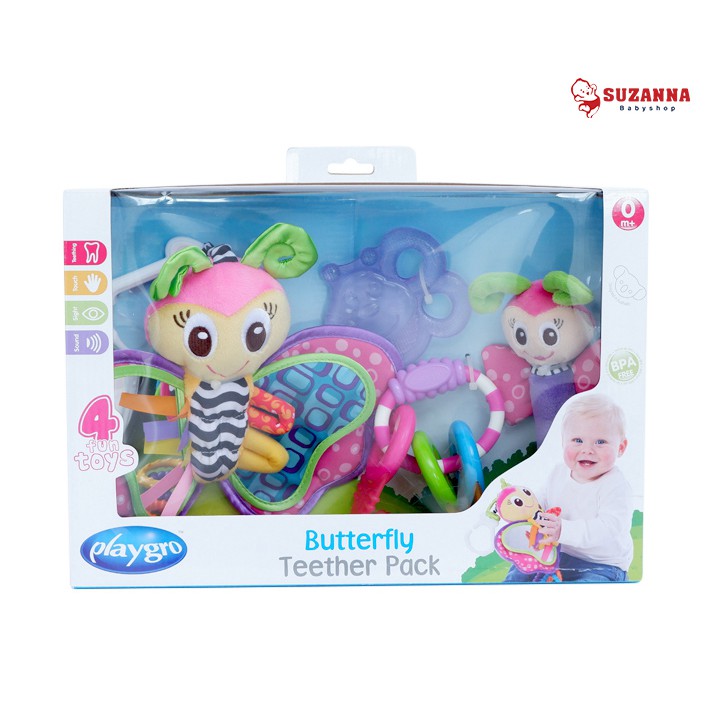 playgro butterfly teether pack