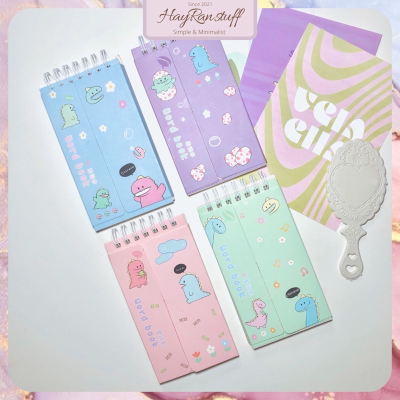 

Buku Tulis Note Pad Motif Dino lucu Aesthetic A7