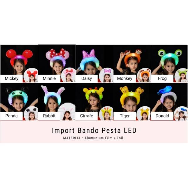 Balon Bando Karakter LED, Pesta,  Ulang Tahun.