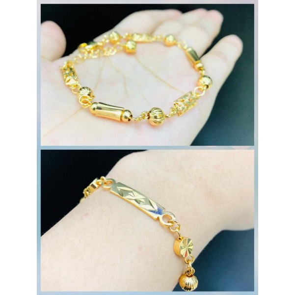 AM-40.Gelang tangan wanita xuping berlapis emas uk18cm.