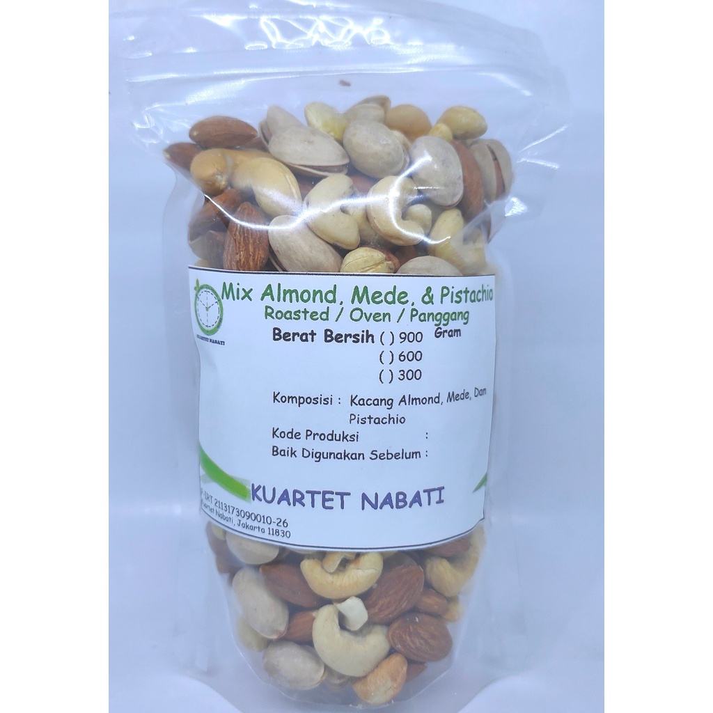 

300gr Roasted Almond - Mede / Cashew - Pistachio - Panggang / Oven