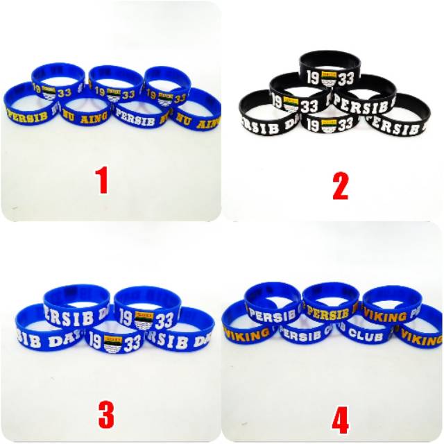 Gelang karet besar persib viking murah pria wanita