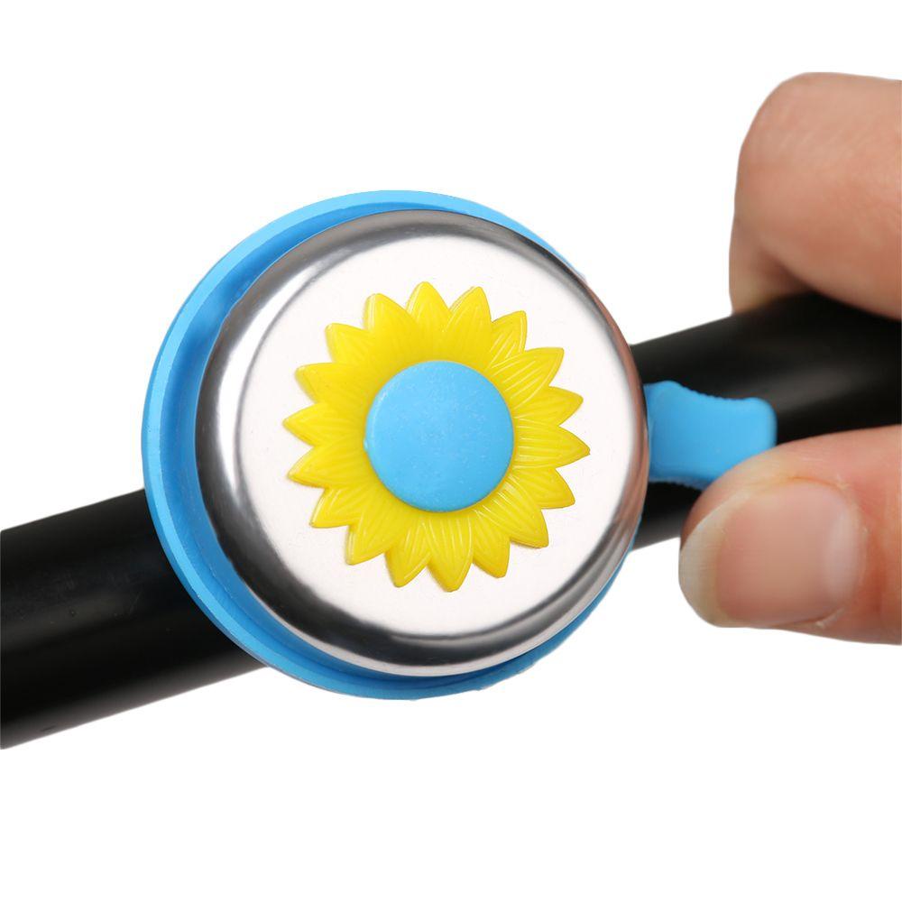 Populer 1pc Bersepeda Stang Sepeda Anak Lucu Bunga Alloy Plastics Rings Horn Suara Alarm