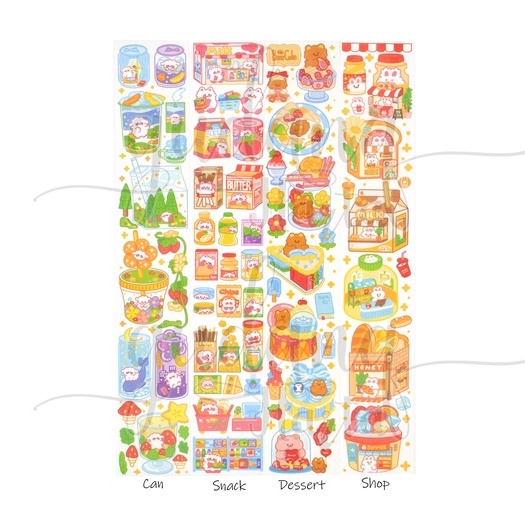 Stiker Washi Panjang Sweet Things Sticker Motif Makanan DIY Scrapbook GH 303098