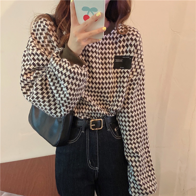 Crewneck Wanita Oversize Premium Sweater Leangan Panjang Korea Blouse Import Wanita