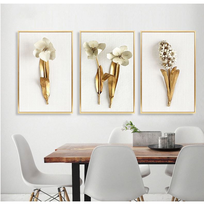 Lukisan Dinding Bunga 3D Ukuran Besar / Flower Painting Frame Dekorasi Dinding Bunga / Pajangan Luki