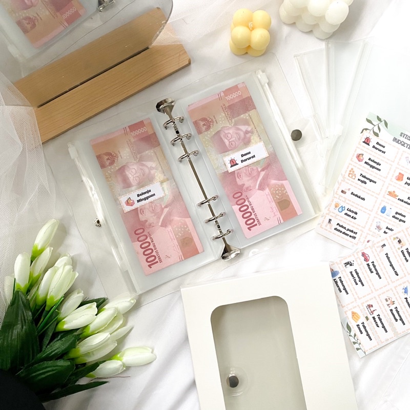 

[aisyjournal] [FREE STICKER] 1 Paket Sinking Fund, Financial Planner, budgeting Perencanaan Keuangan, Sinking Funds Starter Pack, binder clear cover dan zipper set