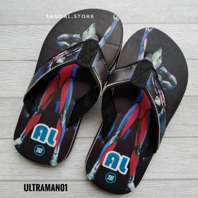 Sandal Custom Nama Karakter ULTRAMANN anak/Dewasa Free Custom Suka Suka