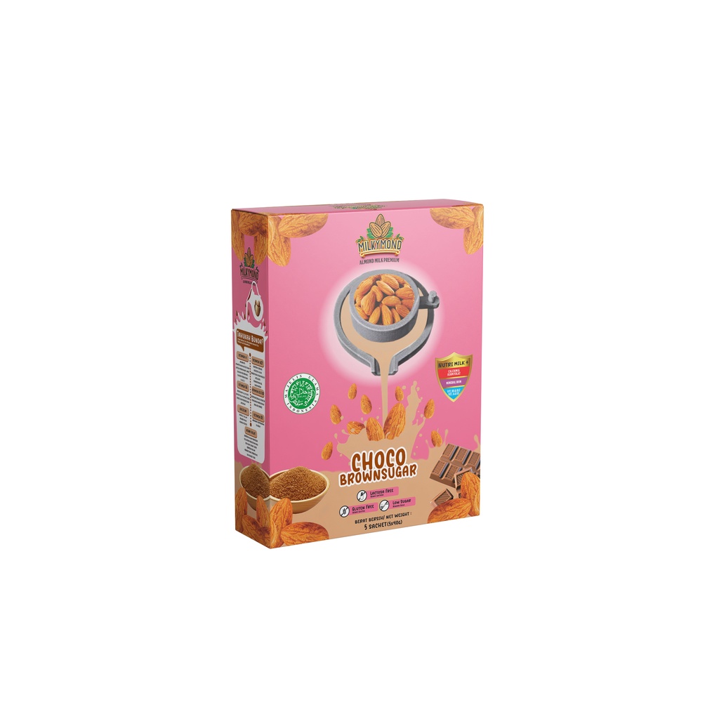 Pelancar Asi Booster Susu Almond Milkymond Choco Brown Sugar Nutrisi Ibu Hamil &amp; Menyusui 200gr