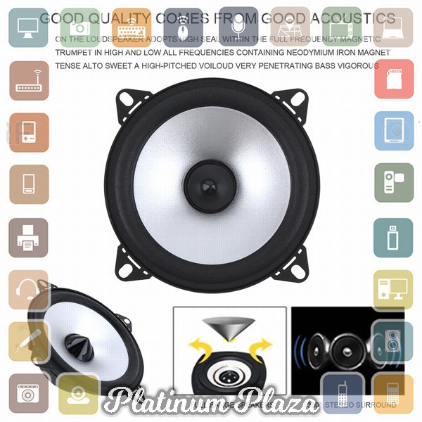 LaBo Speaker Subwoofer Mobil HiFi 4 Inch 60W 2 PCS - LB-PS1401D - Black`3LSH94-