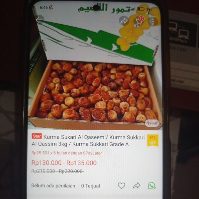 

Kurma Sukari Al Qaseem / Kurma Sukkari Al Qaseem 3,5 kg / Kurma Sukkari Grade A