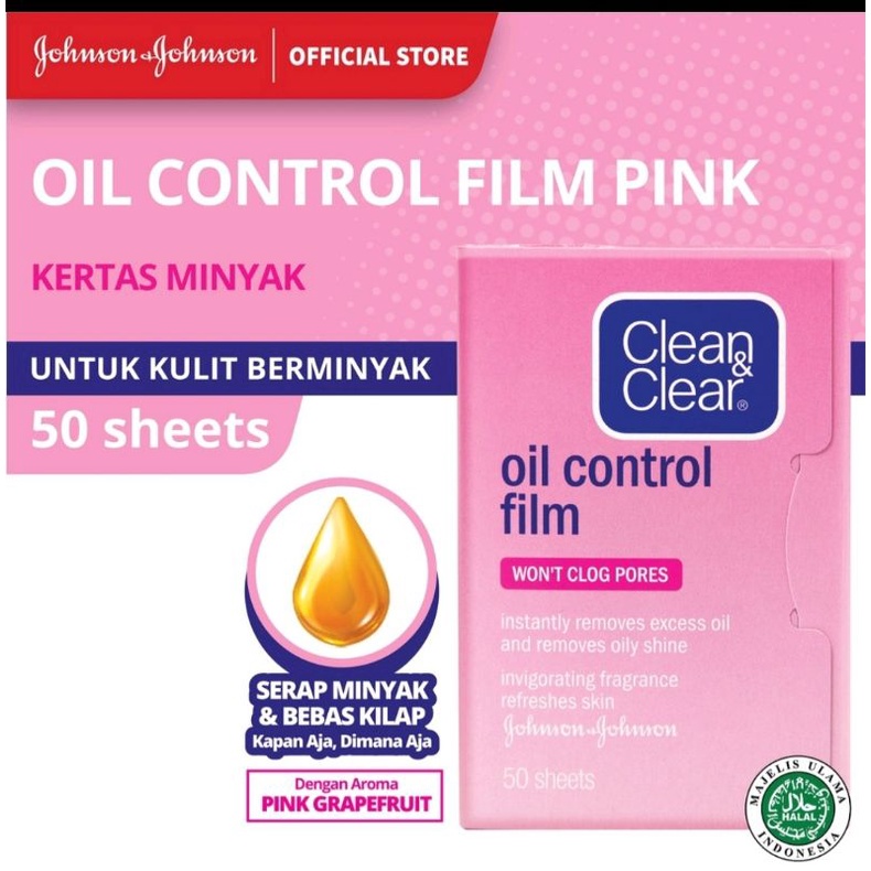 CLEAN CLEAR OIL CONTROL FILM PINK KERTAS MINYAK CLEAN CLEAR 50'S