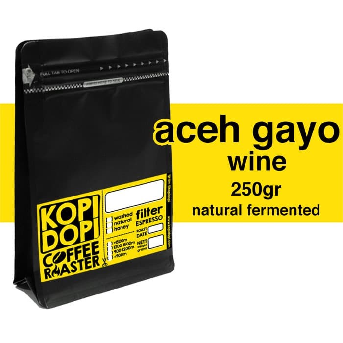 

DISKON - (BISA COD) Kopi Arabika Aceh Gayo Wine 250 gram - Bubuk Halus