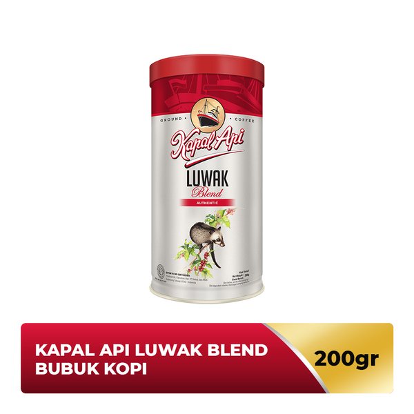 

Kopi kapal api luwak blend authentic kaleng 200gr | kopi bubuk