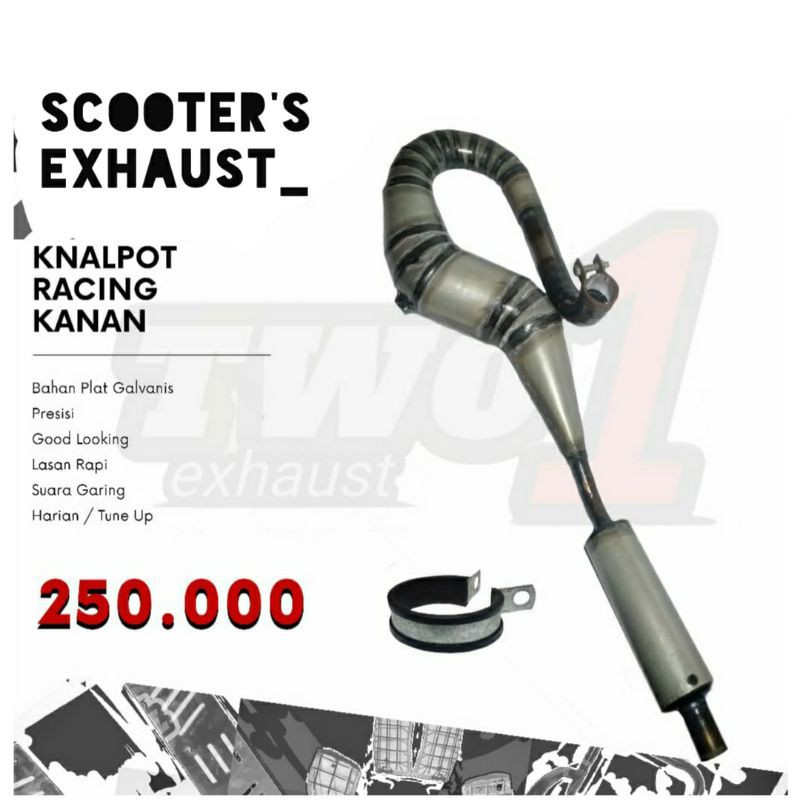 Kenalpot Vespa Racing Kanan