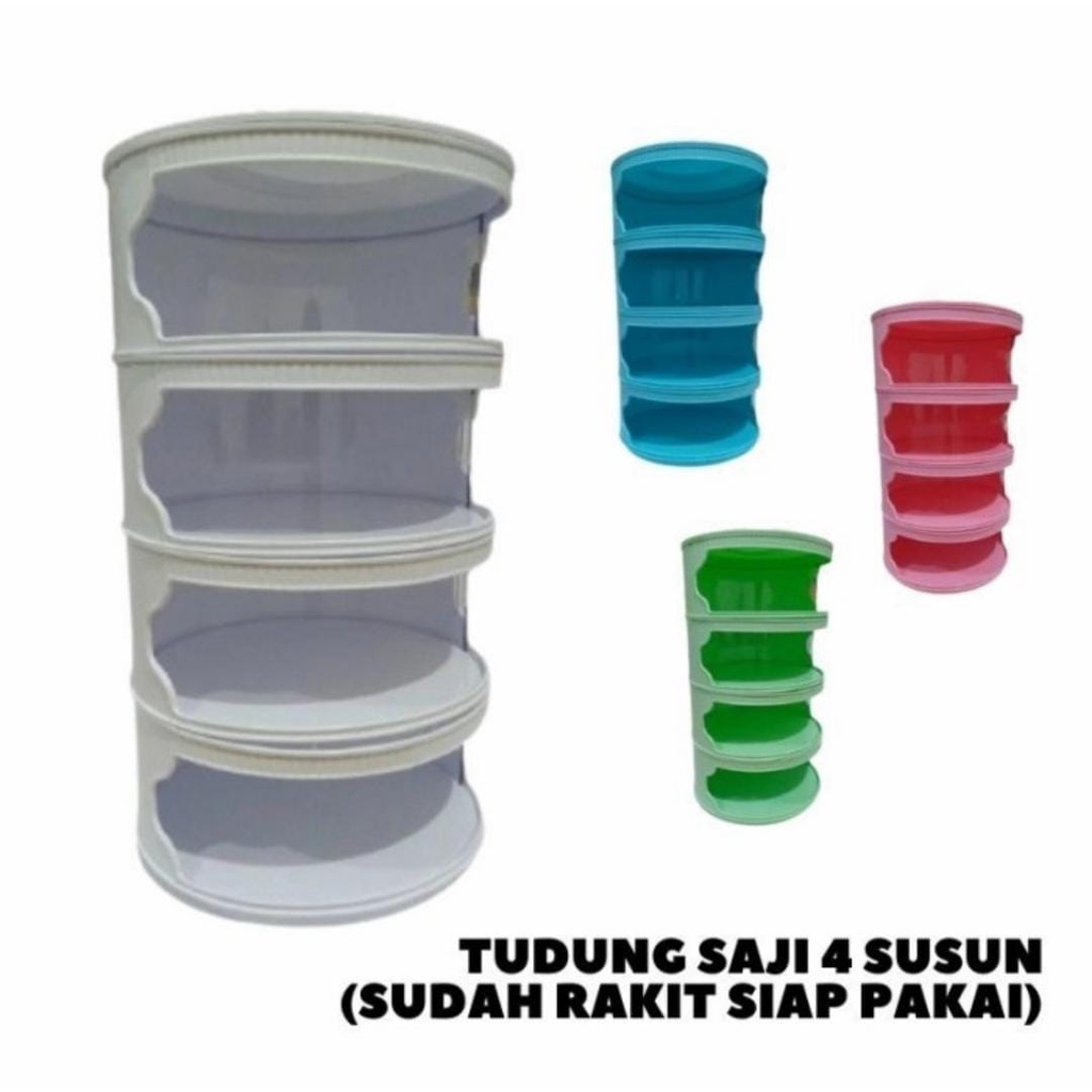 BELLA - FOOD STORAGE TUDUNG SAJI 4 SUSUN RAKITAN SERBAGUNA COVER 4 LAYERS PENYIMPANAN MAKANAN