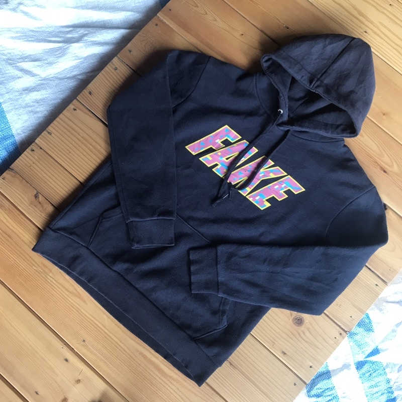 fake hoodie / awul awul / thrifting