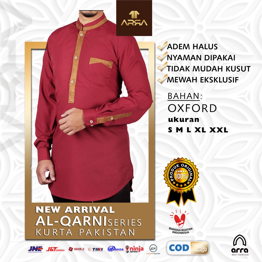 Baju Muslim Pria Tangan Panjang Exclusive Premium Seri AlQarni Arra Bandung