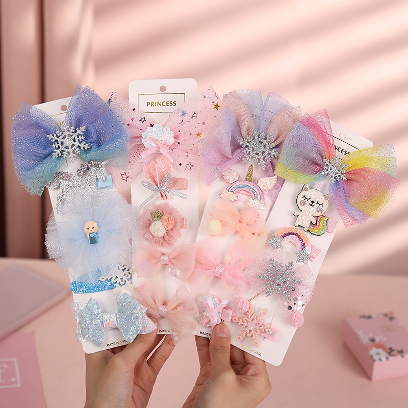 Jepitan Rambut Set Frozen Elsa Aksesoris Hair Pin Hadiah Ulang Tahun Souvernir Kado