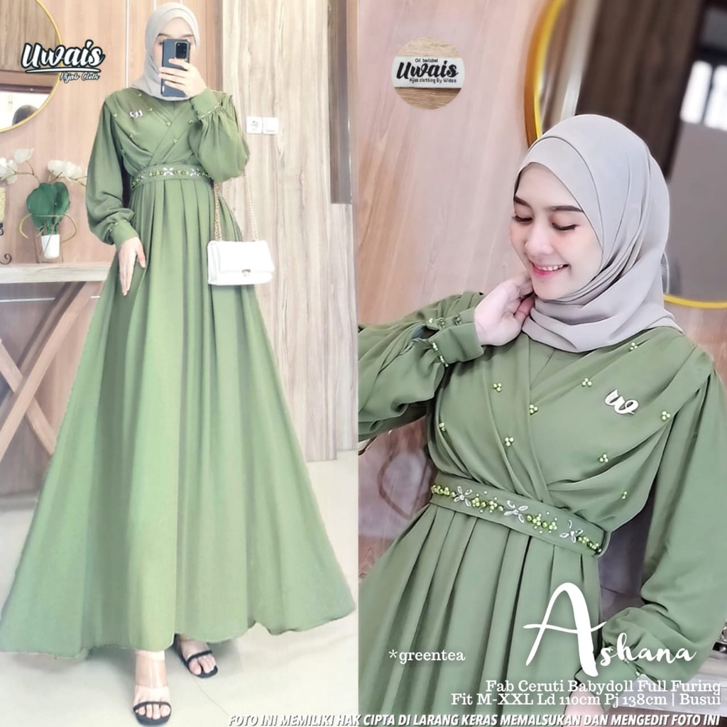 ASHANA GAMIS UWAIS ORIGINAL TERBARU Gamis Remaja Terbaru Premium Jumbo