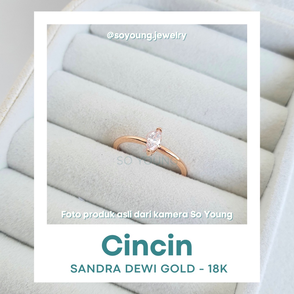 Cincin Sandra Dewi Gold Europe Collection Beatrix Series RI200211 Kadar 18K