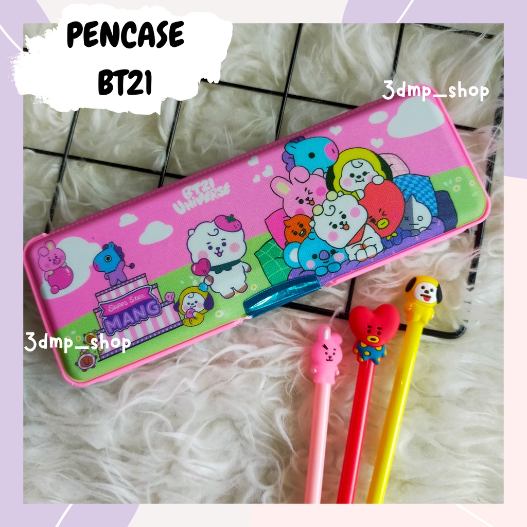 pencase tempat pensil magnet bt21 pencil case