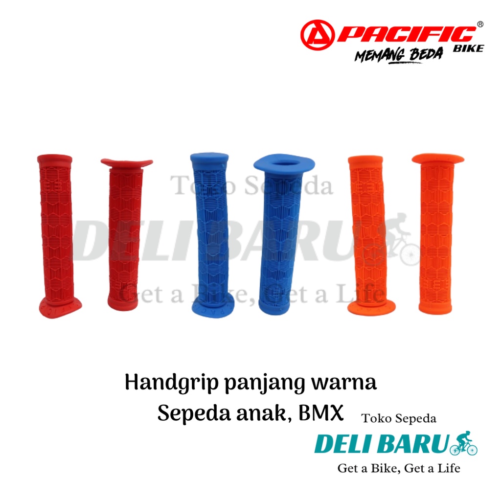 Pacific Handgrip panjang warna hanpad hamfat sarung stang sepeda anak BMX