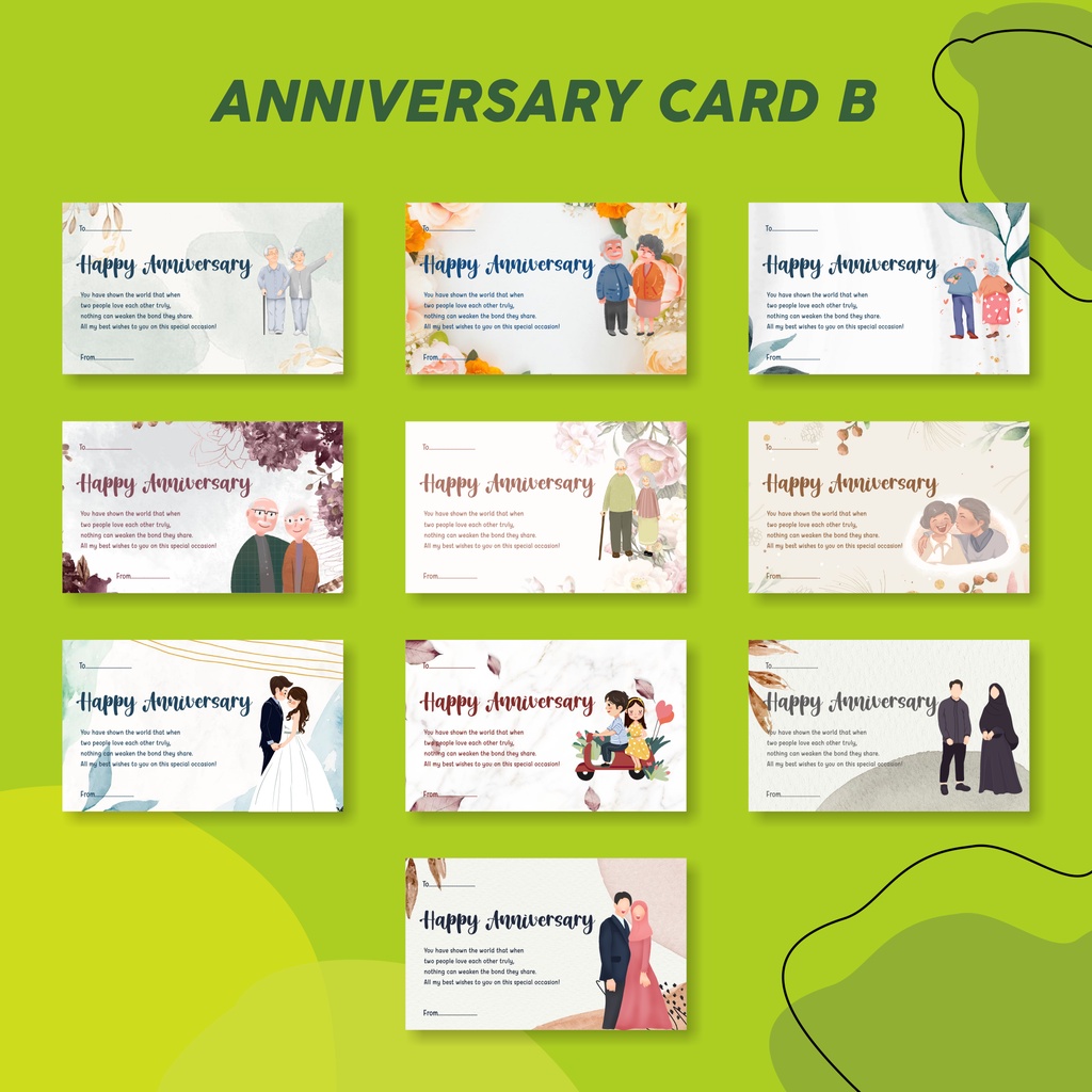 (ANNIVERSARY CARD) KARTU UCAPAN/ KARTU ANNIVERSARY/KARTU PERNIKAHAN/ KARTU SELAMAT MENIKAH KODE AC-B
