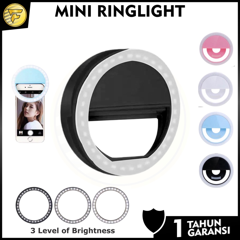 Lampu RING LIGHT LED mini SELFIE untuk HP lampu selfi ringlight