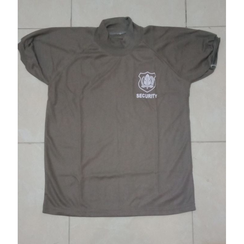 KAOS SATPAM SECURITY TERBARU LEHER TINGGI