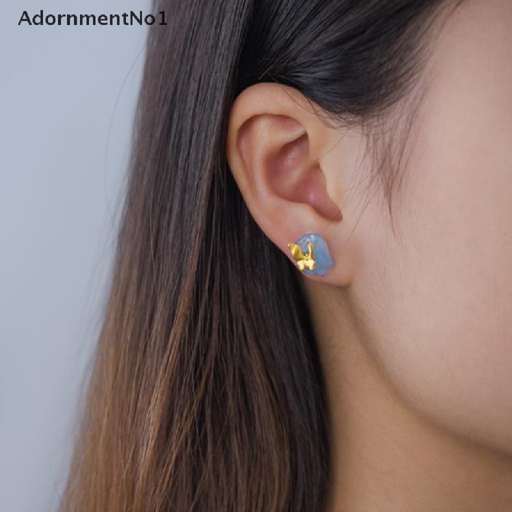 (AdornmentNo1) Anting Tusuk Bentuk Kupu-Kupu Aksen Batu Imitasi Untuk Perhiasan Wanita