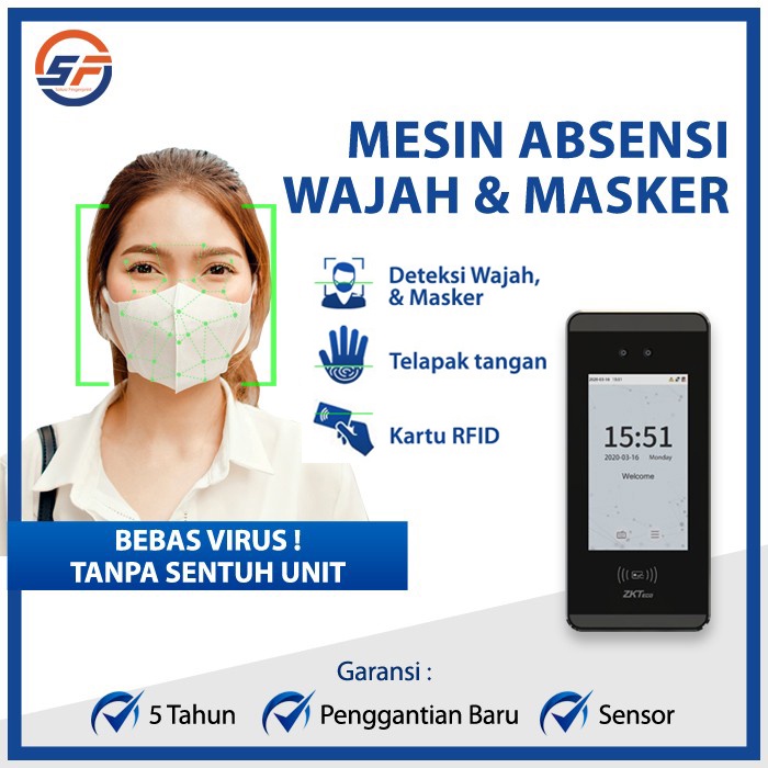 Absensi Fingerprint / Palm reader / Access Control / Absen Wajah  / Mesin Absen Telapak Tangan MS-3