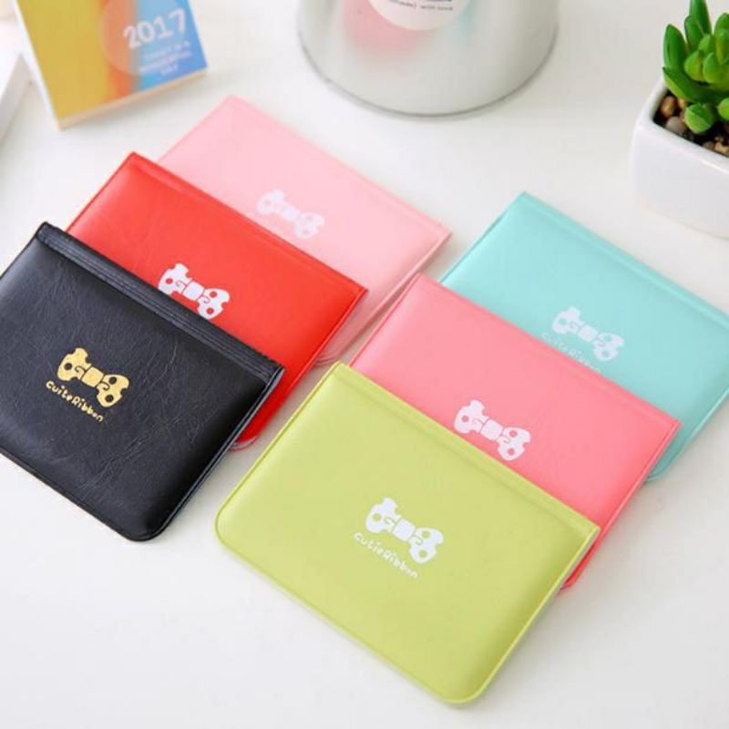 ~ PIYOSHI08 ~ Dompet Kartu Pita Cute Ribbon Warna Warni Mini Korea Wanita ATM Card Wallet 12 Lembar AF146