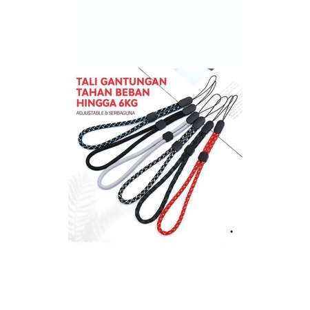 Tali Gantungan Pendek Motif Hp/ Kunci/ Flashdisk/ Camera/ Id Nylon Hand Finger strap