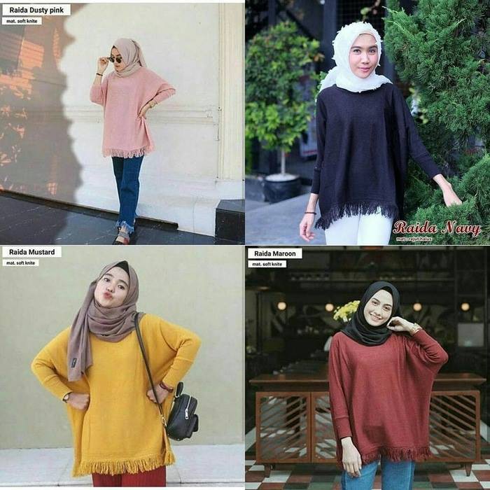 RAIDA SWEATER RAWIS baju atasan wanita grosir ecer RAIDA SWEATER RAWIS baju atasan wanita grosir ecer