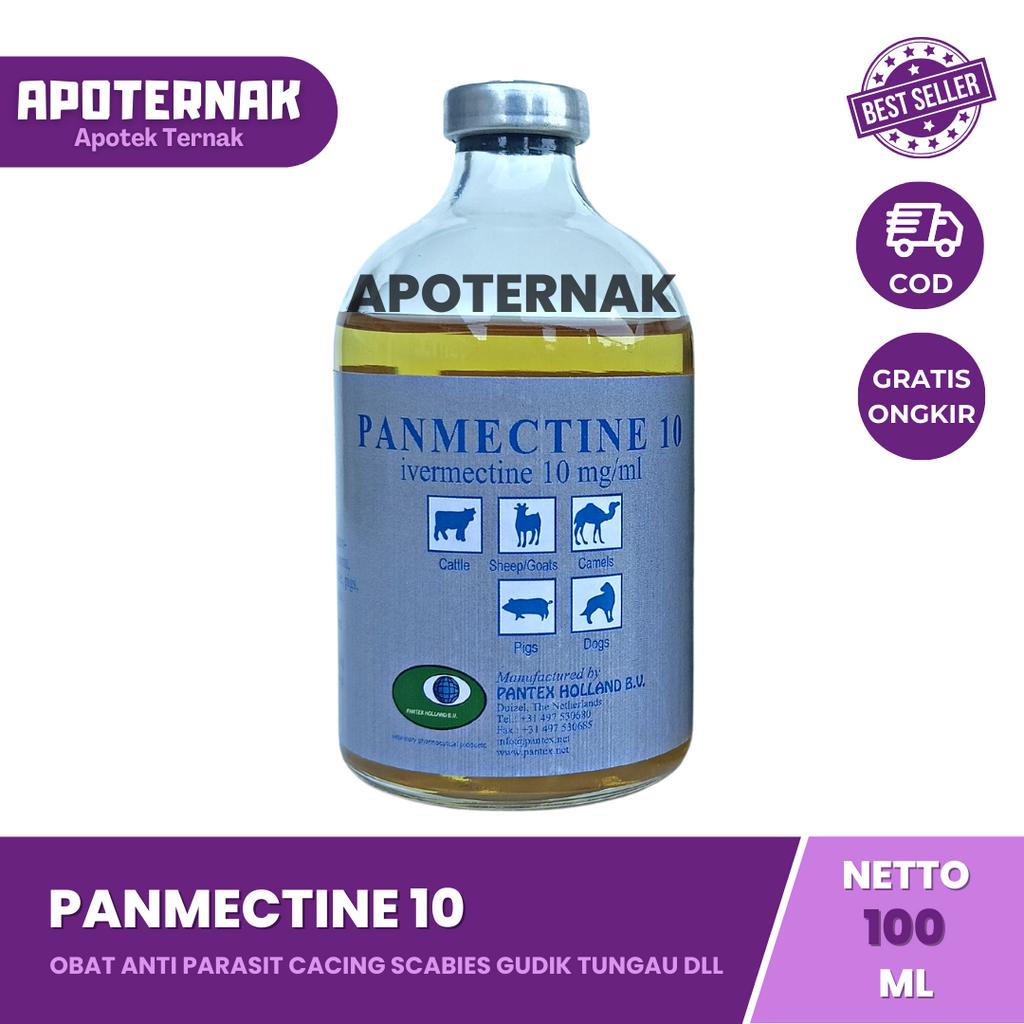 PANMECTINE 10 100 ml | Obat Gudik Scabies Gatal Anti Parasit Sapi Kambing Domba Kelinci Kucing | Panmectin Pantex Holland