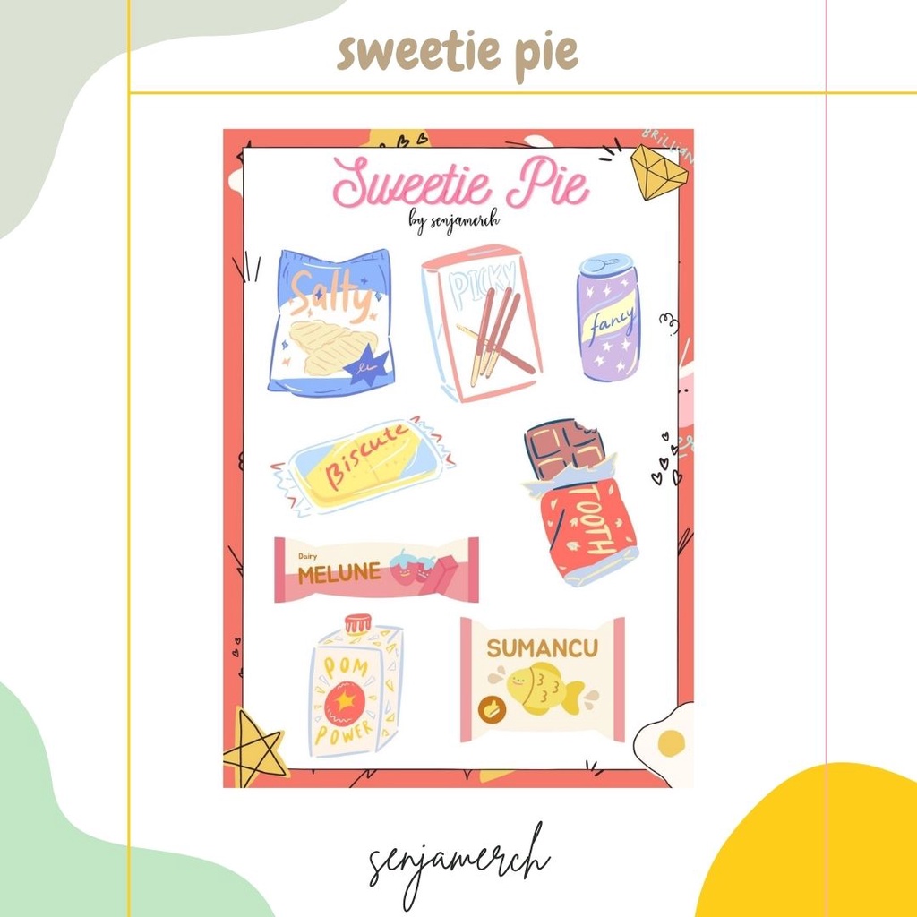 

Senjamerch - Sweetie Pie Sticker Sheet